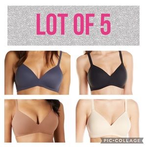LOT OF 5 Wacoal How Perfect VS Wire Free Bras 32DD